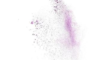 abstract multicolored powder splatted on white background,Freeze motion of color powder exploding photo