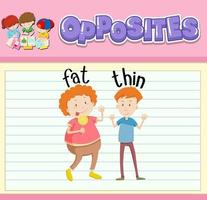 Opposite words with pictures for kids vector