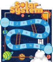 Game template with space theme background vector