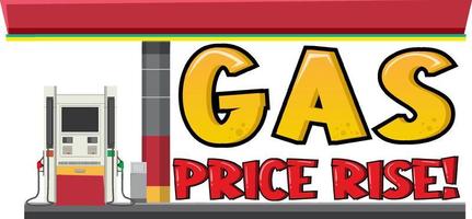 Gas Price Rise font logo design vector