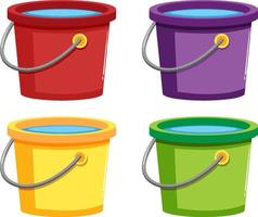 Bucket with water on white background vector