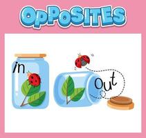 Opposite English words for kids vector