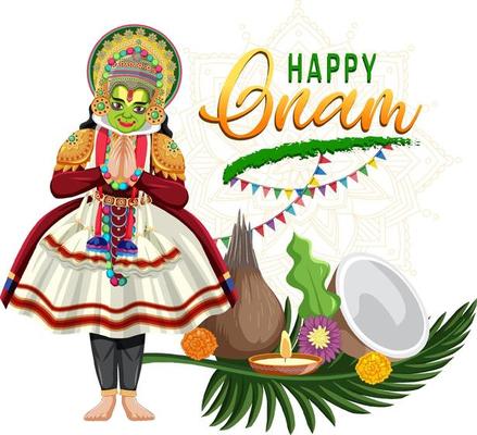 Onam Hindu harvest festival poster