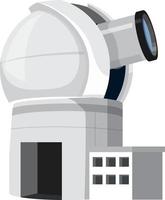 Astronomy theme with telescope on building vector