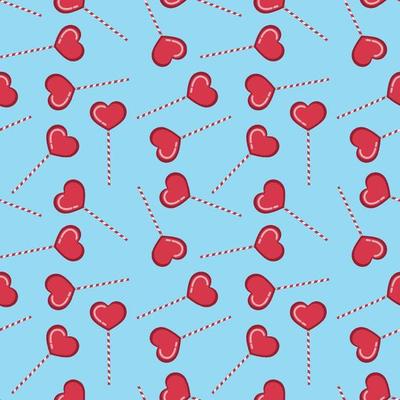 Seamless red heart pattern