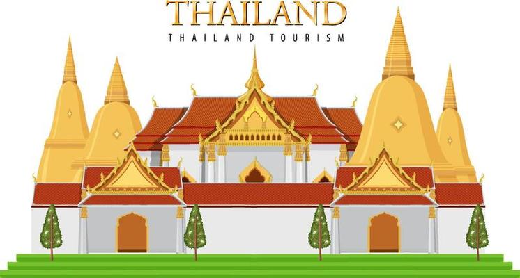 Thailand iconic tourism attraction background