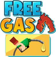 Free gas cartoon word logo design vector