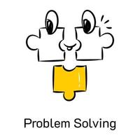 Get a glimpse of problem solving hand drawn icon vector