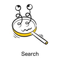 Easy to use hand drawn icon of search vector