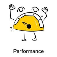 Catch a sight of this cute performance icon, hand drawn design vector