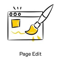 Get your hands on this page edit icon, hand drawn design vector
