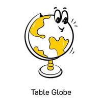 Catch a sight of this cute table globe icon, sketchy style