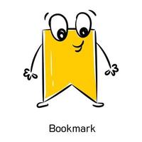A captivating hand drawn icon of bookmark vector
