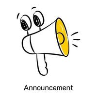 Check this hand drawn icon of announcement vector