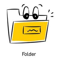 A handy doodle icon of folder