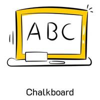 A customizable icon of chalkboard in sketchy style vector