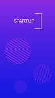 Startup social media story duotone template. Gradient navy advertising web banner with text, promotion content layout. Modern vibrant mobile app design. Blending blue color with lettering mockup vector