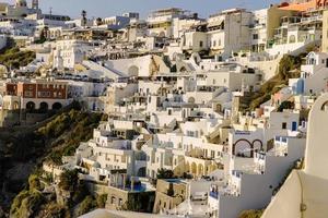 The architecture of the city of Thira on the island of Santorini in Greece. 07.15.2019 photo