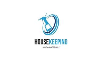 diseño de logotipo de limpieza y servicio a domicilio vector