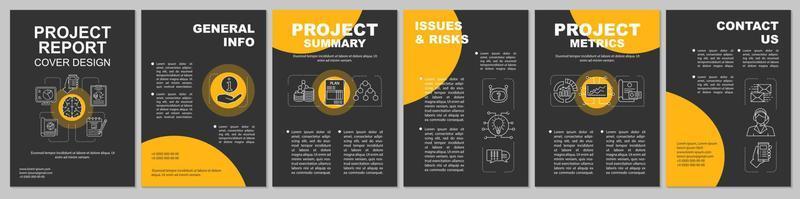 AI brochure template layout. Artificial intelligence. Flyer, booklet, leaflet print design. Big data and machine learning. Vector page layouts for magazines, annual reports, advertising posters