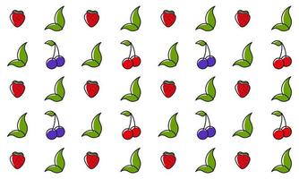 colección de frutas en ilustraciones de estilo plano dibujado a mano vector