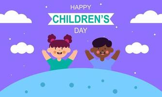 Happy children's day background vector