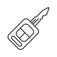 Car key linear icon. Thin line illustration. Contour symbol. Vector isolated outline drawing