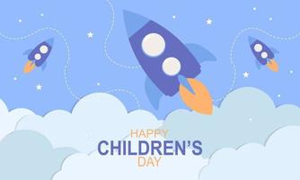 Happy children's day background vector