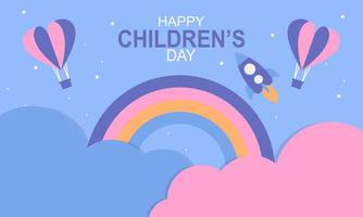 Happy children's day background vector