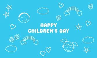 Happy children's day background vector