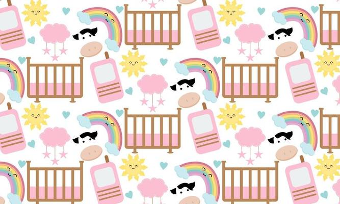 Baby Room Wallpaper Vector Art, Icons, and Graphics for Free Download