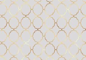 decorative arabic themed pattern background with gold foil texture vector