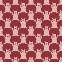 Seamless pattern cute pigs. Background of chubby piggy in doodle style. vector