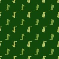 Cute crocodile seamless pattern. Background with funny alligator in doodle style for fabric. vector