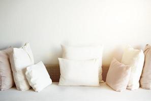 pillows on sofa photo