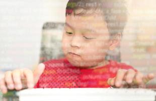 kid coding computer photo