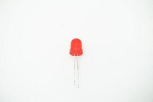 red diode on white background. Red Isolated Diode. photo