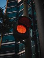 aesthetic portrait of a yellow traffic light photo