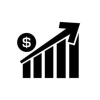 Vector illustration of growth graph chart.  Suitable for design element of growth business, increase earning, and company financial profit symbol.