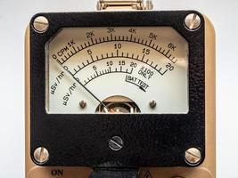 Count per minute scale and microSIevert per hour scale on Dial display of Radiation survey meter photo