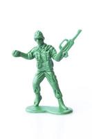 Toy soldier isolated on white background. photo