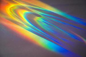 Prism Rainbow Water Reflections on Grey Background Overlay photo