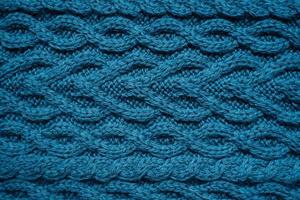 teal blue cable knit pattern photo