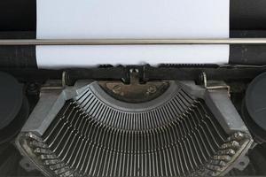 An old classic typewriter. Copy space. For text purpose. photo