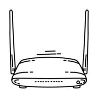 Modem Ethernet Icon. Doodle Hand Drawn or Outline Icon Style. vector