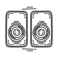 Speaker Portable Icon. Doodle Hand Drawn or Outline Icon Style. vector