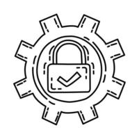 Secure Sockets Layer Icon. Doodle Hand Drawn or Outline Icon Style. vector