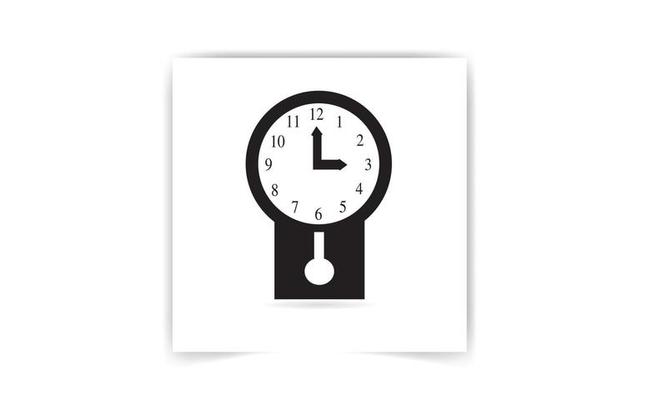 Time clock isolated icon for wab design. Simple vector illustration