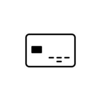 tarjeta de crédito, plantilla de logotipo de ilustración de vector de icono de línea sólida de pago. adecuado para muchos propósitos.