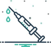 Mix icon for syringe injection vector